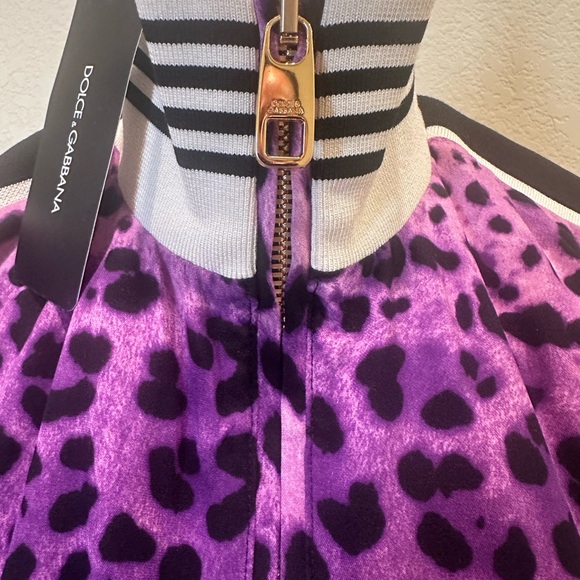 D&G Purple Leopard Warm Up Jacket - Picture 5 of 11